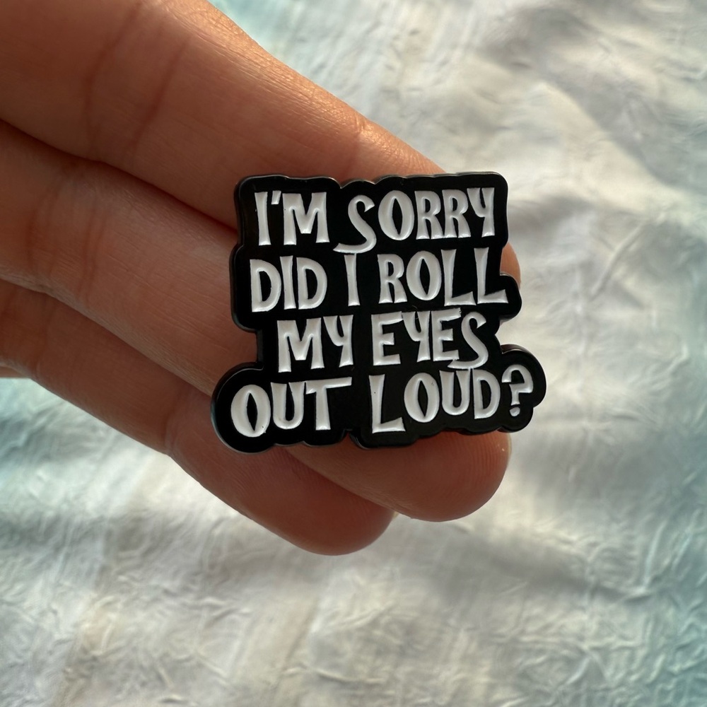 Funny Satirical Quotes Enamel Pin BROOCH - Picture 5 of 5